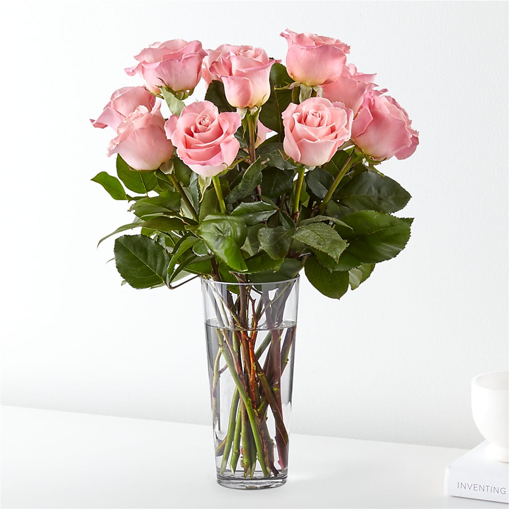 Long Stem Pink Rose Bouquet – Russ, Lincoln NE