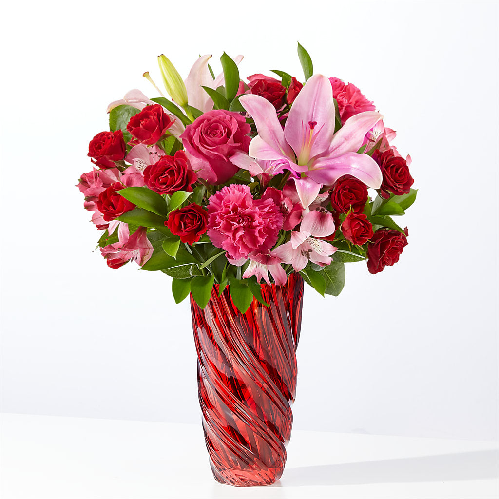 In Love Bouquet with Luxe Swirl Vase – Russ, Lincoln NE