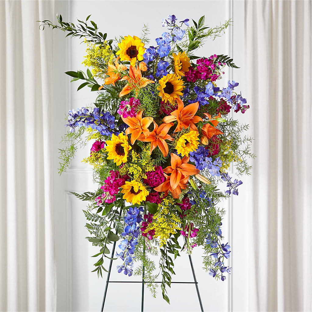 Sunlit Memories Standing Spray (Standard) – Russ, Lincoln NE