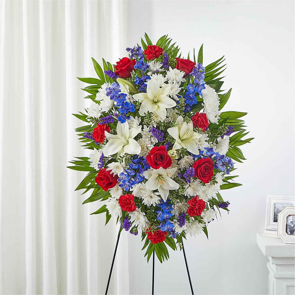 Cherished Service Standing Spray – Russ, Lincoln NE