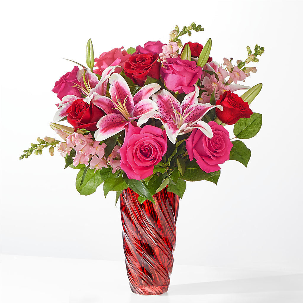 Always You Bouquet with Luxe Swirl Vase – Russ, Lincoln NE