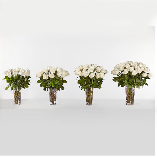 Long Stem White Rose Bouquet –  Russ, Lincoln NE