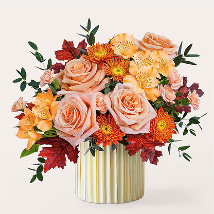 Spiced Latte Bouquet with Ivory Vase –  Russ, Lincoln NE