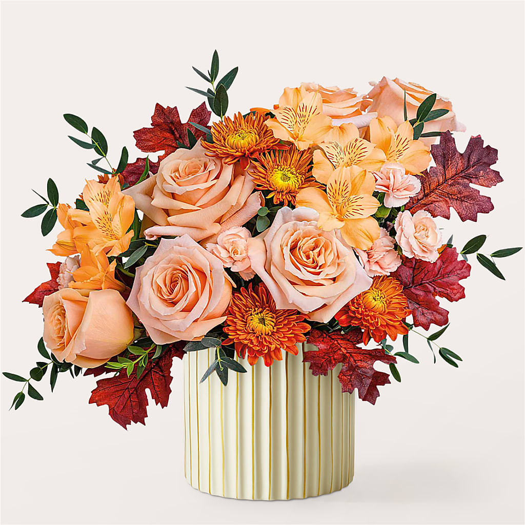Spiced Latte Bouquet with Ivory Vase –  Russ, Lincoln NE
