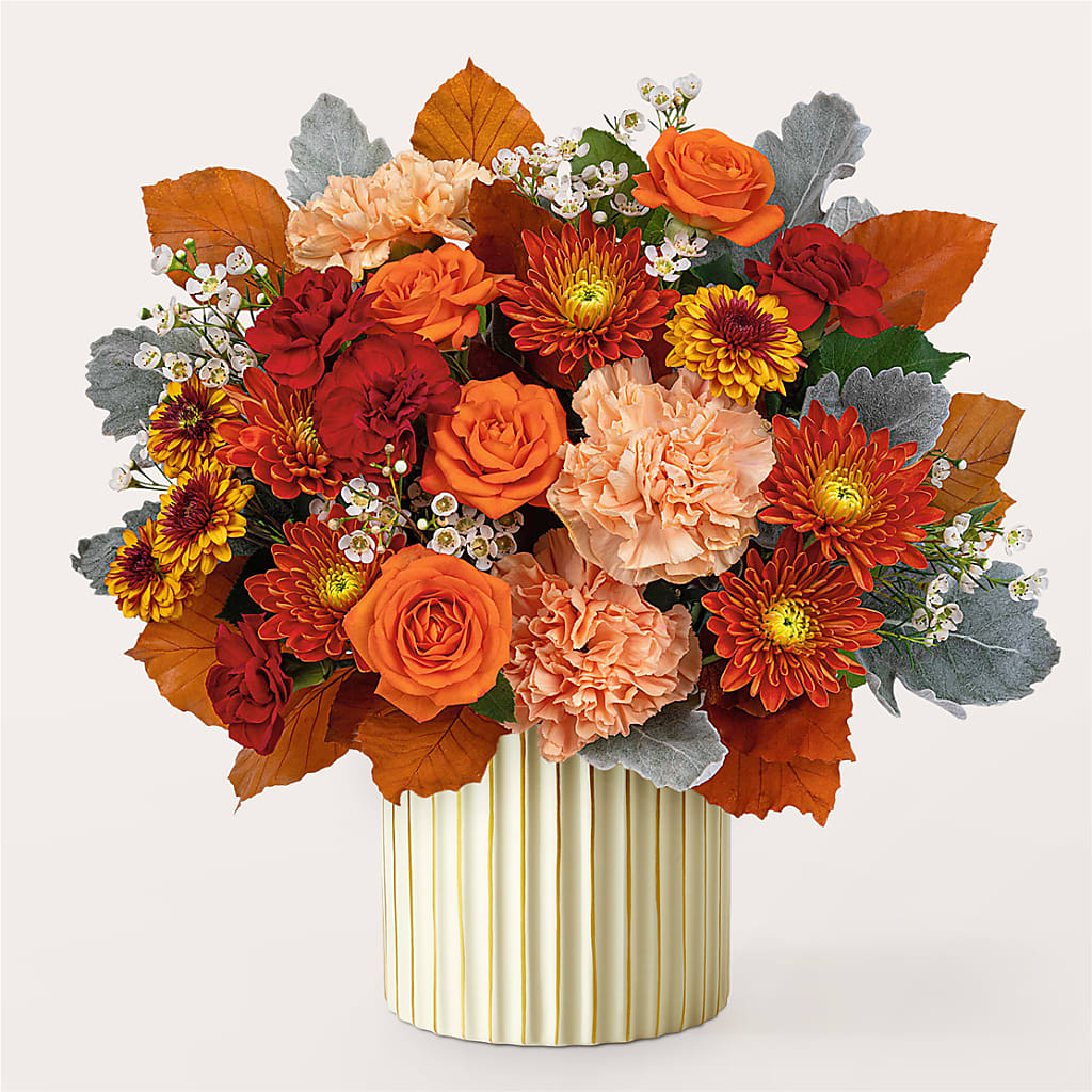 Merlot Bouquet with Ivory Vase –  Russ, Lincoln NE