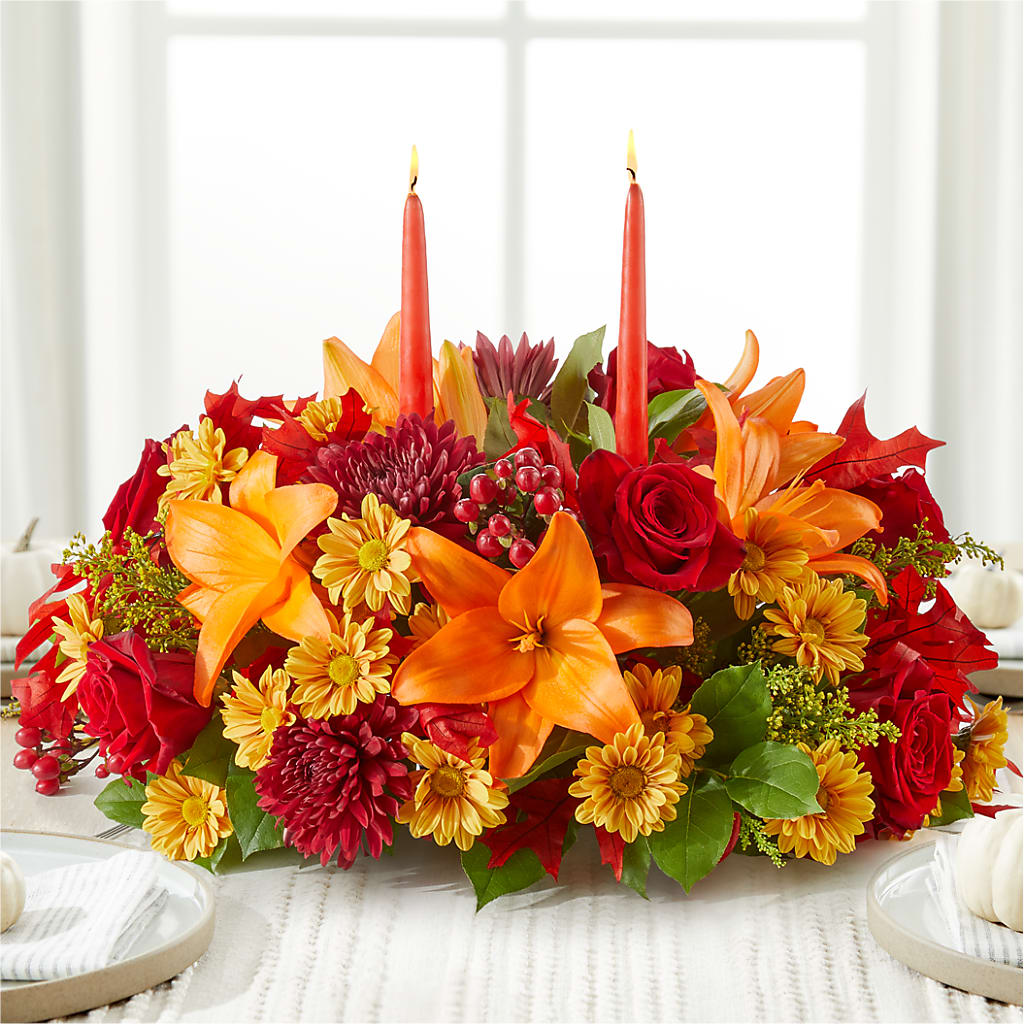 Autumn's Embrace Centerpiece –  Russ, Lincoln NE
